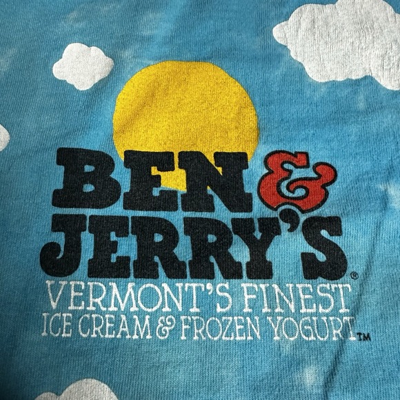 Vintage Liquid Blue Shirt Men's XXL Tie Dye Ben & Jerry's Ice Cream Euphoria Cow - Picture 4 of 11